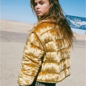 kimchi blue gold and silver reversible jacket